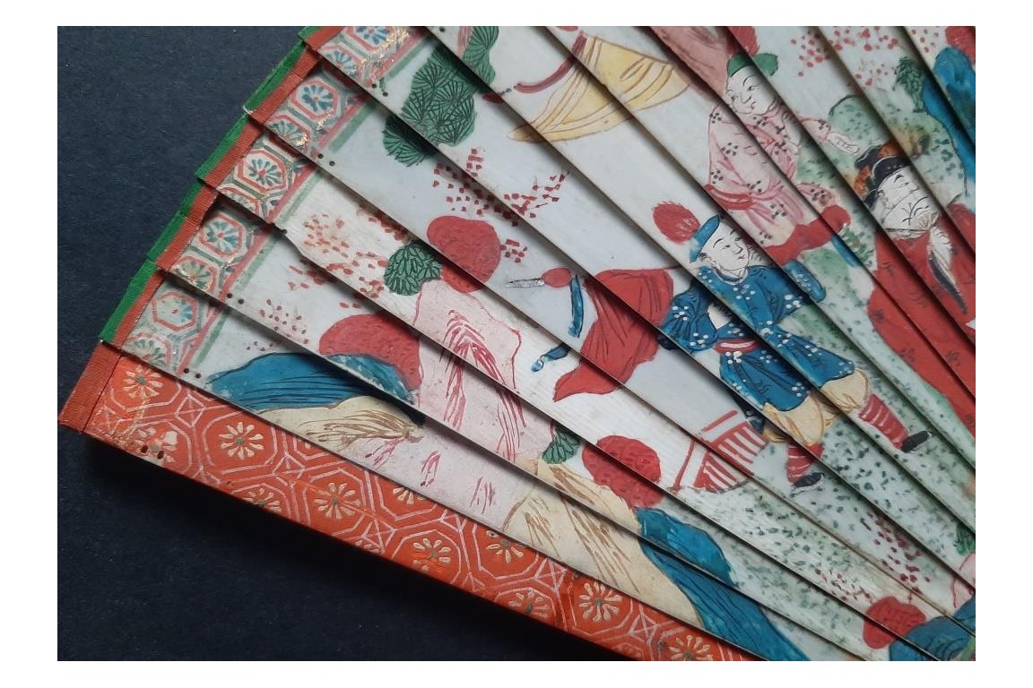 The horsewoman, Chinese fan, circa 1700–1720