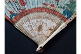 The horsewoman, Chinese fan, circa 1700–1720