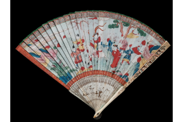 La cavalière, éventail chinois vers 1700-1720