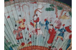 The horsewoman, Chinese fan, circa 1700–1720