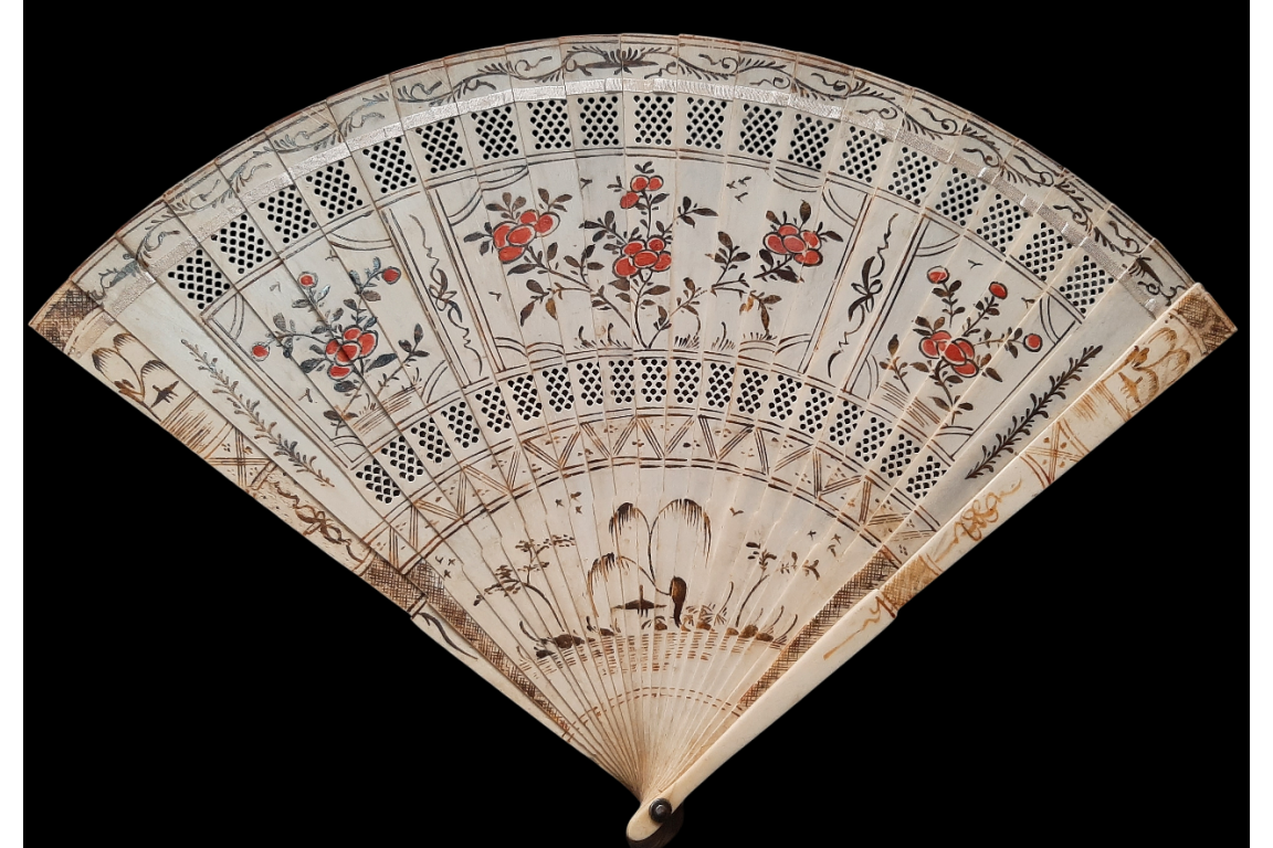 Red flowers, fa,  from China, circa 1700