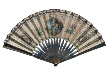 Familly, fan from China, circa 1800-1820