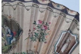 Familly, fan from China, circa 1800-1820