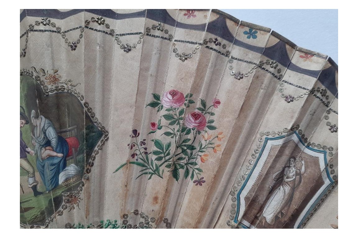 Familly, fan from China, circa 1800-1820