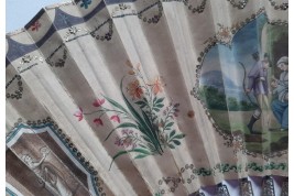 Familly, fan from China, circa 1800-1820