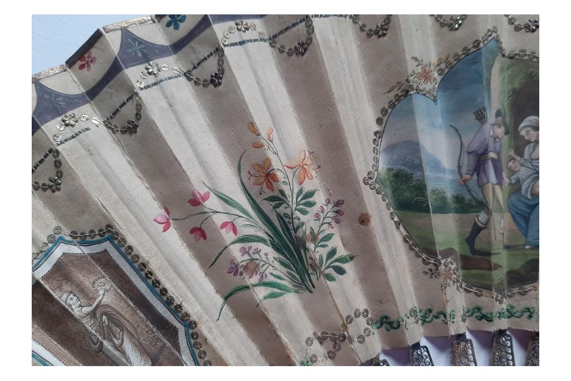 Familly, fan from China, circa 1800-1820