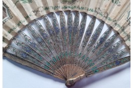 Familly, fan from China, circa 1800-1820