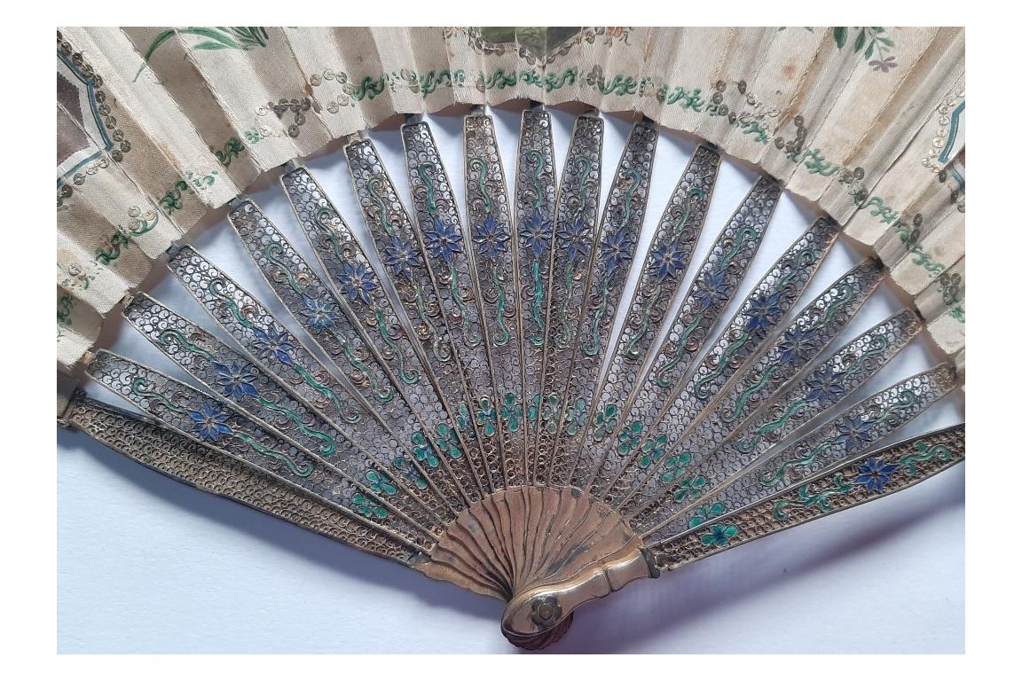 Familly, fan from China, circa 1800-1820