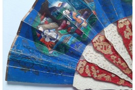 Renard rouge, éventail chinois pour fillette ? XIXe siècle