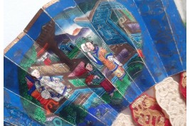 Renard rouge, éventail chinois pour fillette ? XIXe siècle