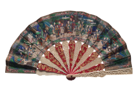 Red fox, 19th century Chinese fan, for child ?