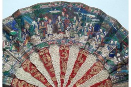 Red fox, 19th century Chinese fan, for child ?