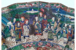 Renard rouge, éventail chinois pour fillette ? XIXe siècle