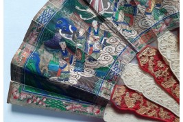 Renard rouge, éventail chinois pour fillette ? XIXe siècle