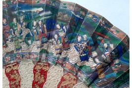 Renard rouge, éventail chinois pour fillette ? XIXe siècle