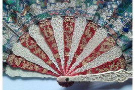 Red fox, 19th century Chinese fan, for child ?