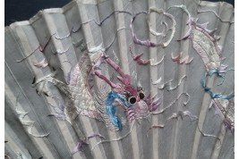 Dragon, fan from China, 19th century