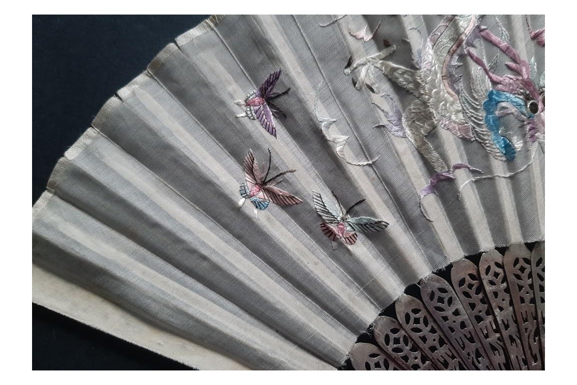 Dragon, éventail Chine, XIXe siècle