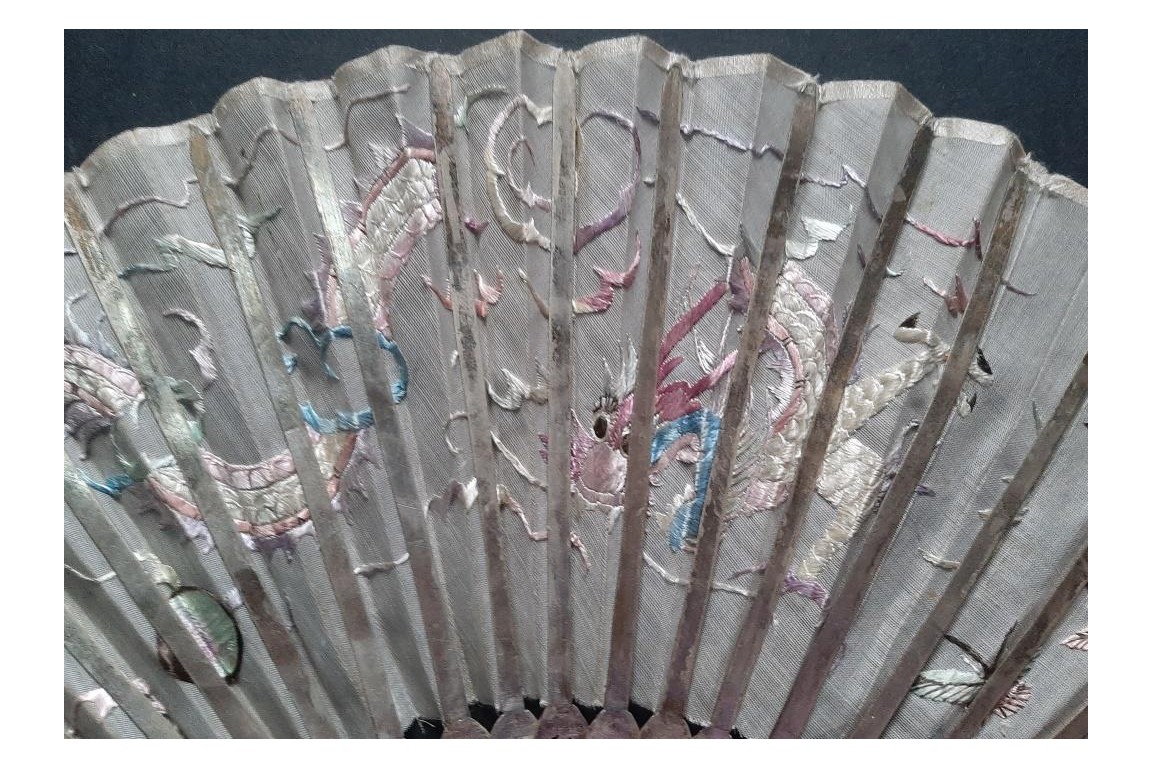 Dragon, éventail Chine, XIXe siècle