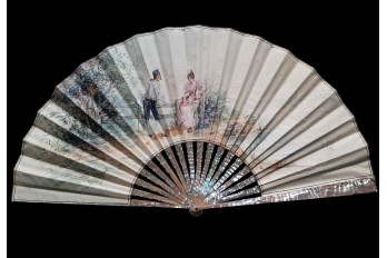 Gallantry,  fan by Jeanne Cahulle for Alexandre, late 19th century