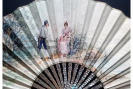 Gallantry,  fan by Jeanne Cahulle for Alexandre, late 19th century