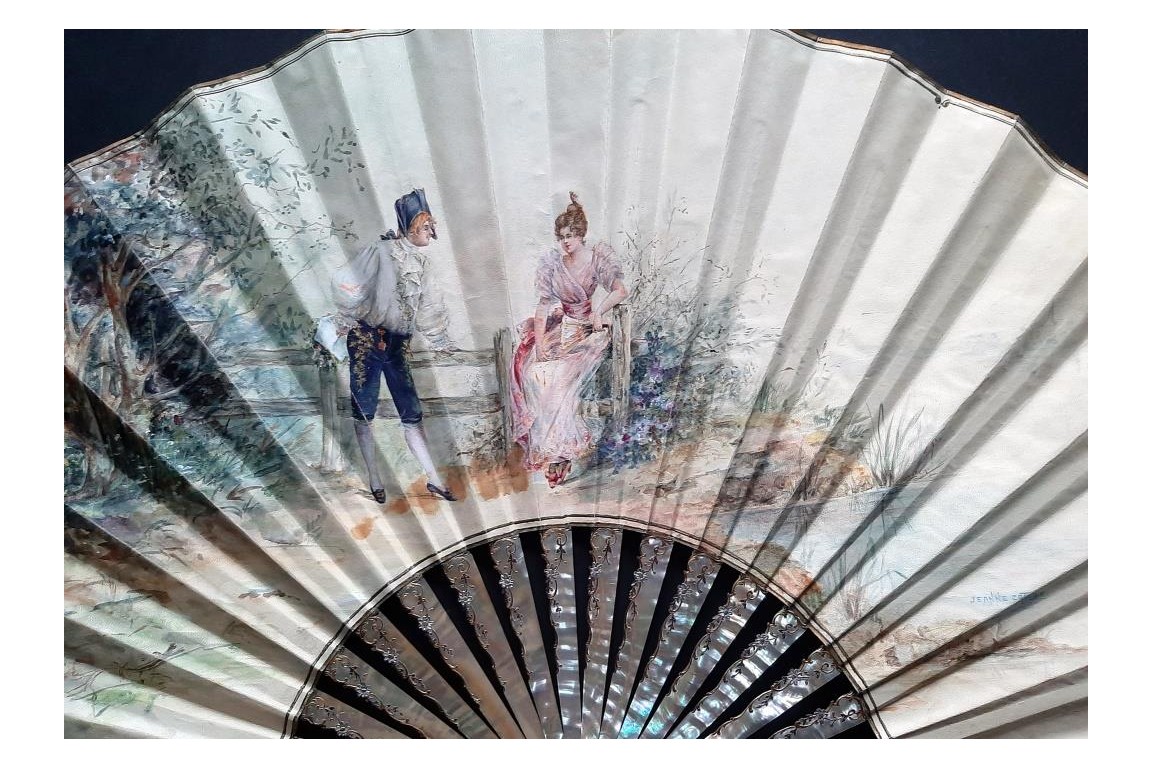 Gallantry,  fan by Jeanne Cahulle for Alexandre, late 19th century