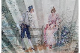 Gallantry,  fan by Jeanne Cahulle for Alexandre, late 19th century