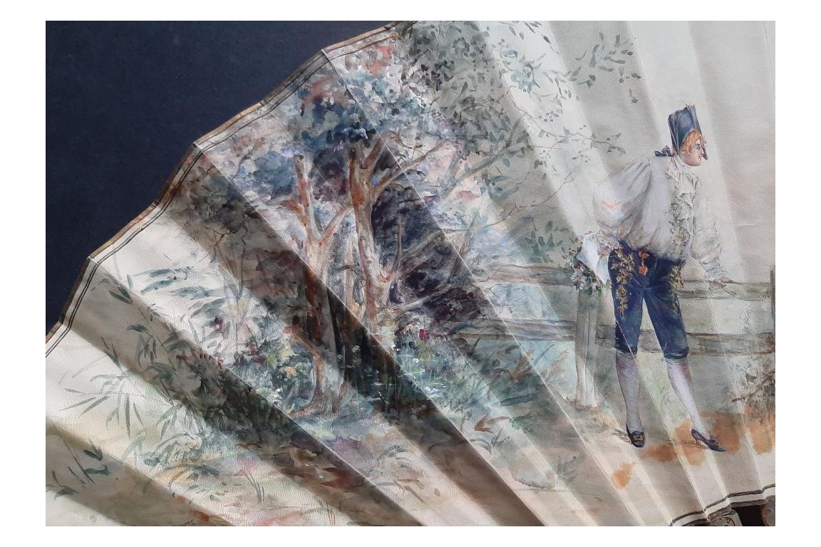 Galanterie, éventail de Jeanne Catulle pour Alexandre, fin XIXe siècle