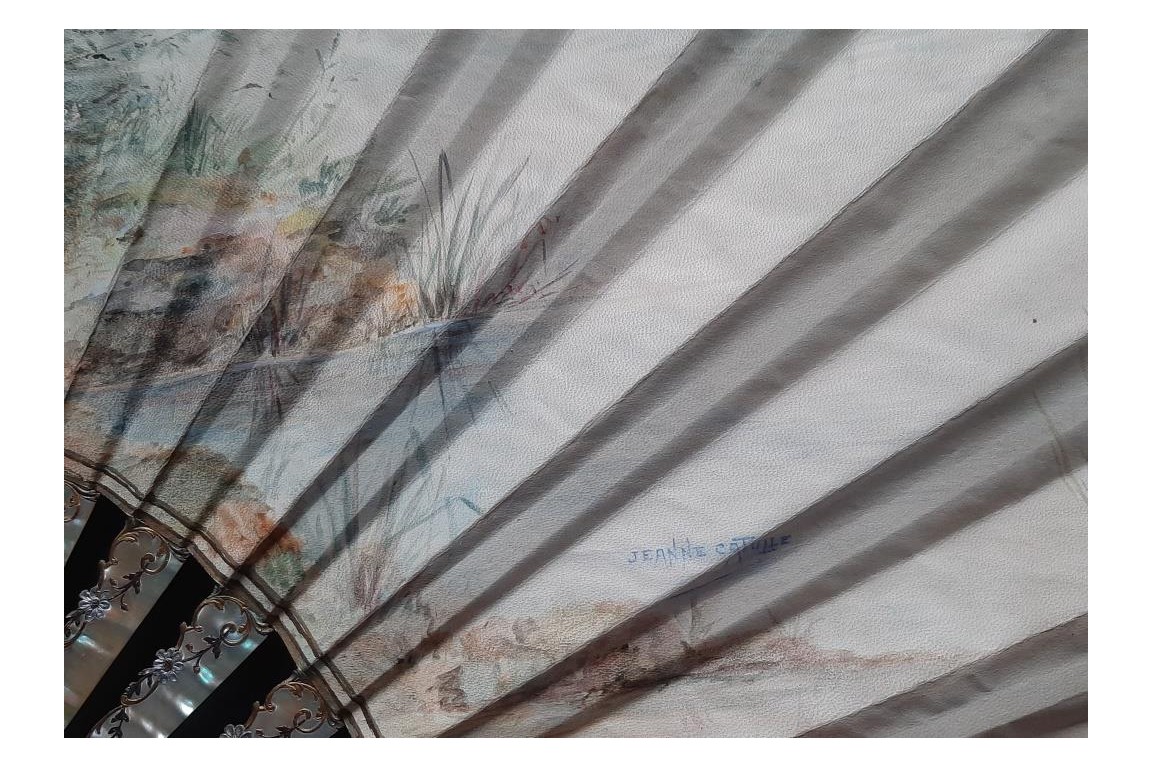 Gallantry,  fan by Jeanne Cahulle for Alexandre, late 19th century