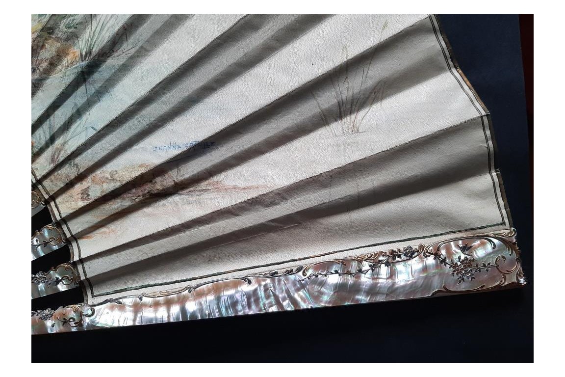 Gallantry,  fan by Jeanne Cahulle for Alexandre, late 19th century