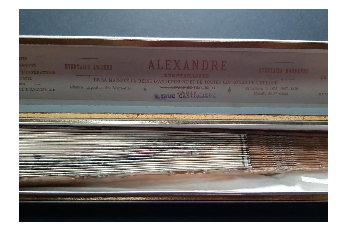 Galanterie, éventail de Jeanne Catulle pour Alexandre, fin XIXe siècle