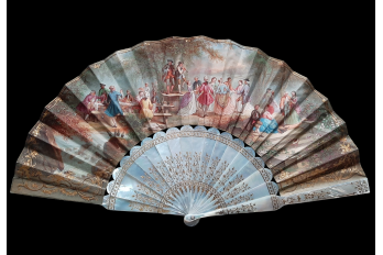 The Country Party, fan attributed to Marie Bonheur for Alexandre, circa 1865-70