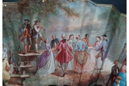 La fête champêtre, éventail attribué à Marie Bonheur pour Alexandre, vers 1865-70