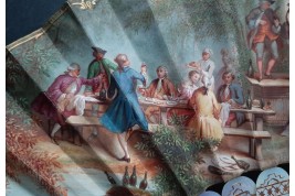 La fête champêtre, éventail attribué à Marie Bonheur pour Alexandre, vers 1865-70