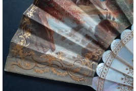 La fête champêtre, éventail attribué à Marie Bonheur pour Alexandre, vers 1865-70