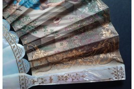 La fête champêtre, éventail attribué à Marie Bonheur pour Alexandre, vers 1865-70