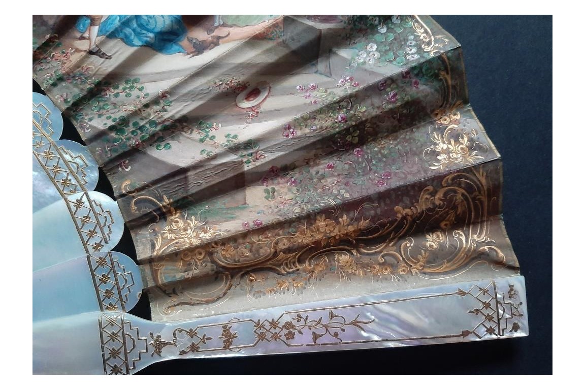 La fête champêtre, éventail attribué à Marie Bonheur pour Alexandre, vers 1865-70