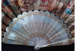 La fête champêtre, éventail attribué à Marie Bonheur pour Alexandre, vers 1865-70