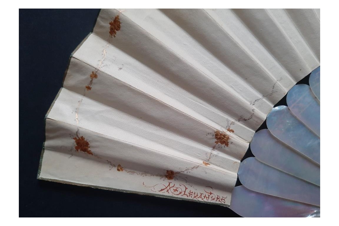 La fête champêtre, éventail attribué à Marie Bonheur pour Alexandre, vers 1865-70