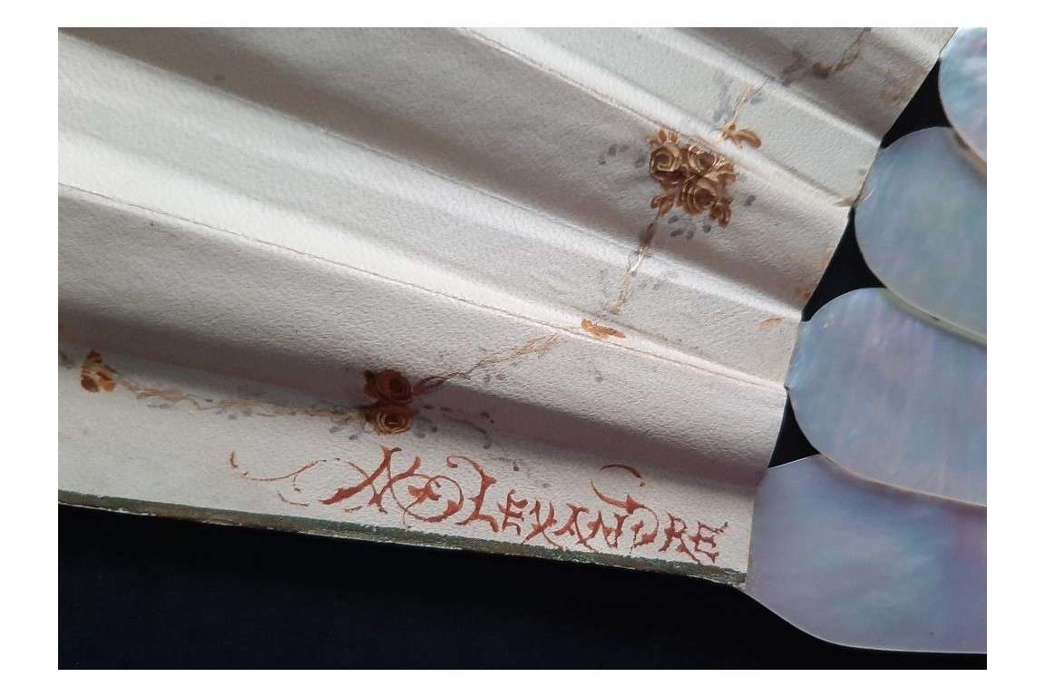 La fête champêtre, éventail attribué à Marie Bonheur pour Alexandre, vers 1865-70