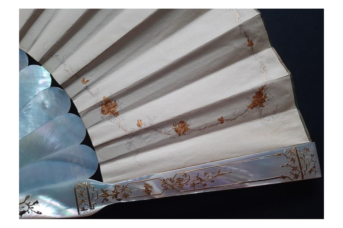 La fête champêtre, éventail attribué à Marie Bonheur pour Alexandre, vers 1865-70