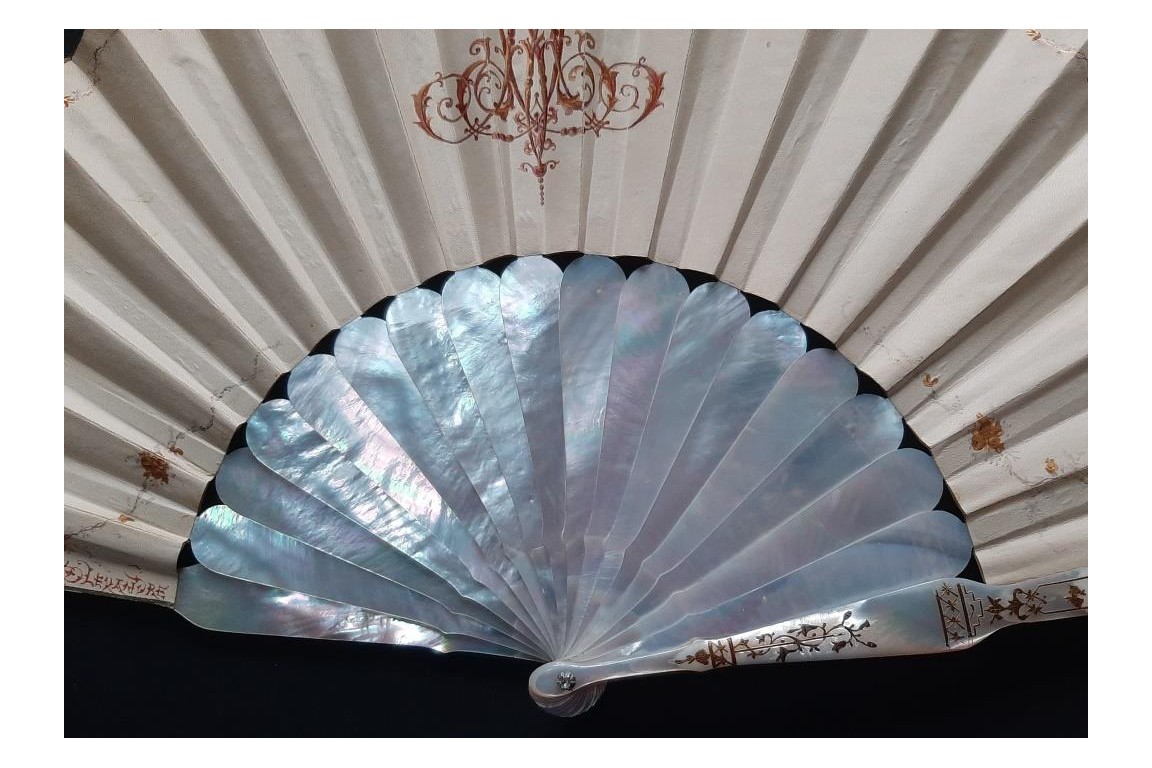 La fête champêtre, éventail attribué à Marie Bonheur pour Alexandre, vers 1865-70