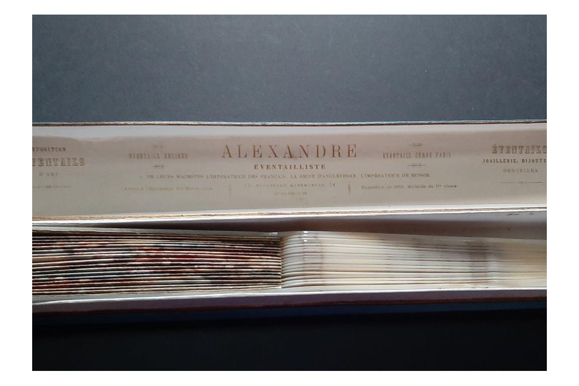 La fête champêtre, éventail attribué à Marie Bonheur pour Alexandre, vers 1865-70