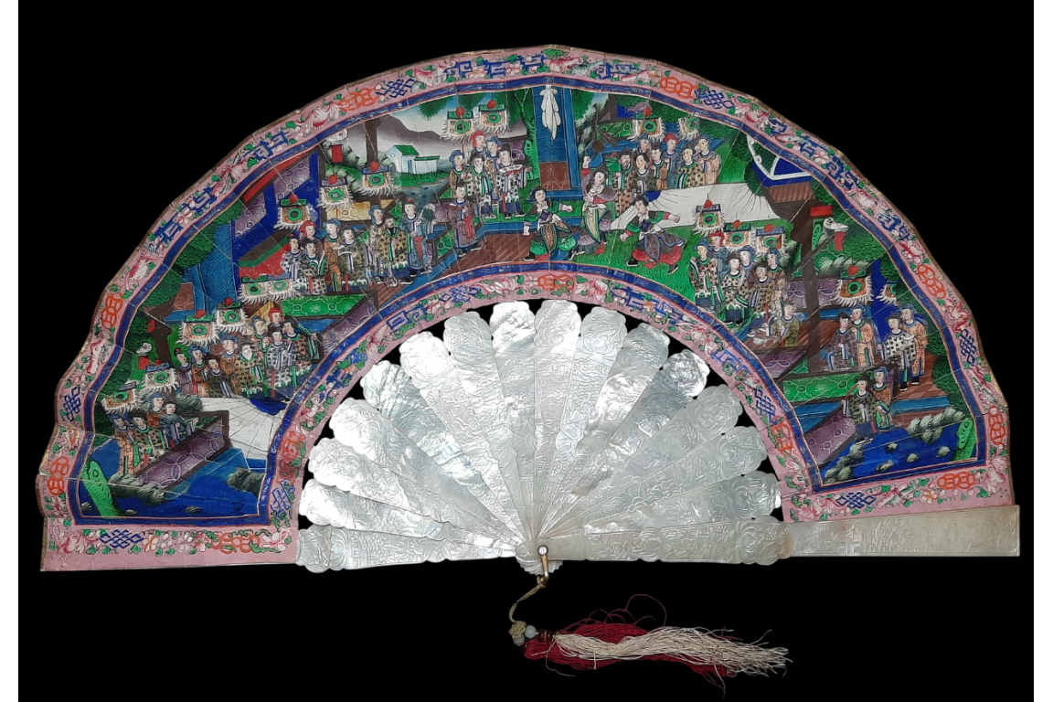 Mother of pearl, Chinese fan from Canton, 19th century