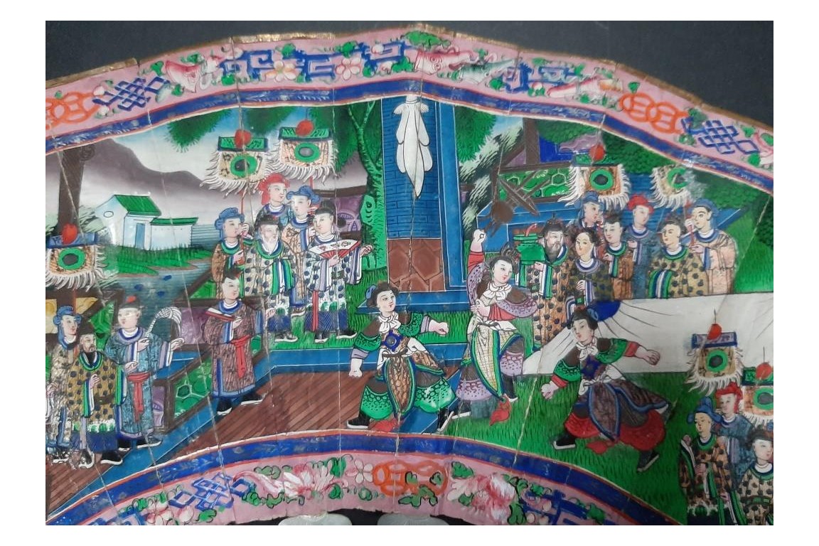 Mother of pearl, Chinese fan from Canton, 19th century