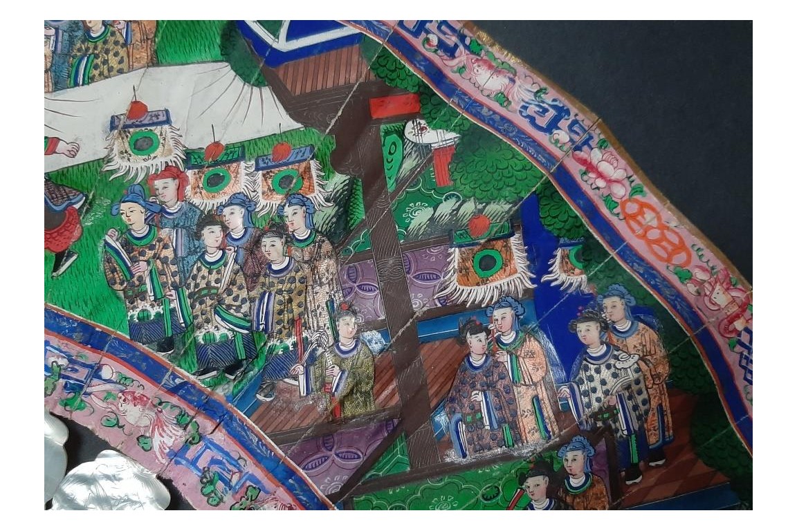 Mother of pearl, Chinese fan from Canton, 19th century