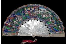 Mother of pearl, Chinese fan from Canton, 19th century