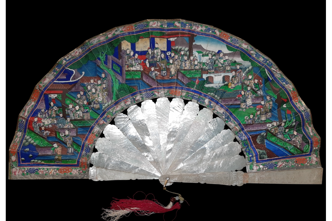 Mother of pearl, Chinese fan from Canton, 19th century