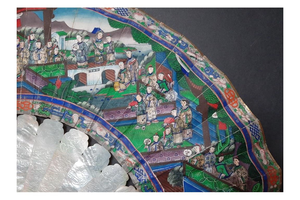 Mother of pearl, Chinese fan from Canton, 19th century