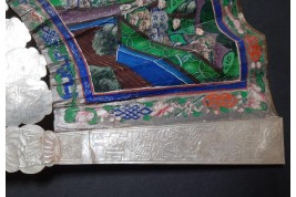 Nacre de Canton, éventail chinois XIXe siècle